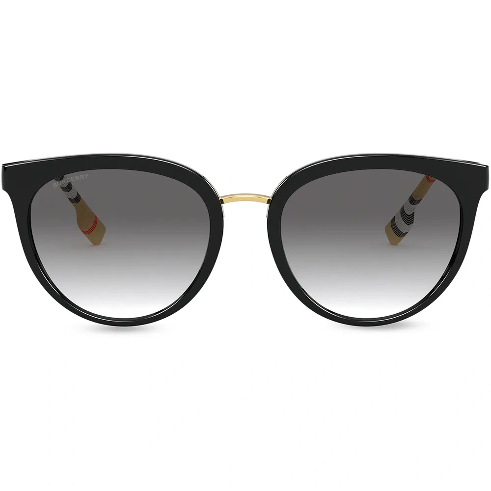 Солнцезащитные очки в оправе с клетчатыми дужками Солнцезащитные очки в оправе с клетчатыми дужками