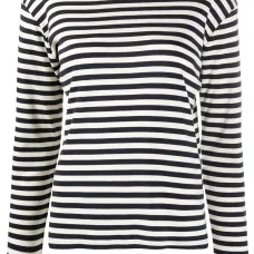 Полосатая футболка с длинными рукавами Полосатая футболка с длинными рукавами