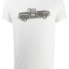 футболка с принтом и короткими рукавами