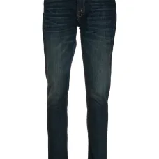 Джинсы скинни средней посадки с эффектом потертости