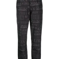 спортивные брюки прямого кроя с логотипом