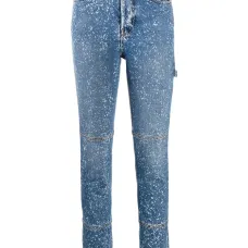джинсы кроя слим с эффектом разбрызганной краски джинсы кроя слим с эффектом разбрызганной краски