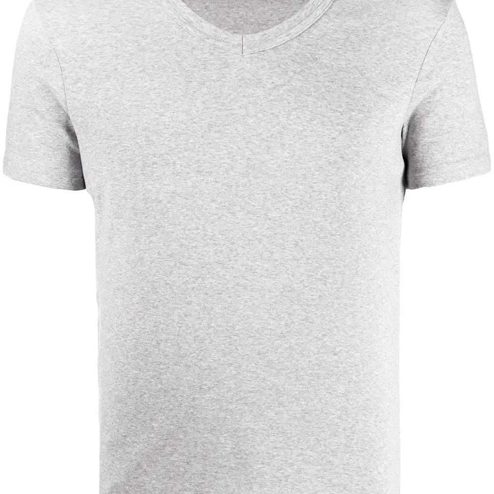 Футболка с V-образным вырезом и нашивкой-логотипом