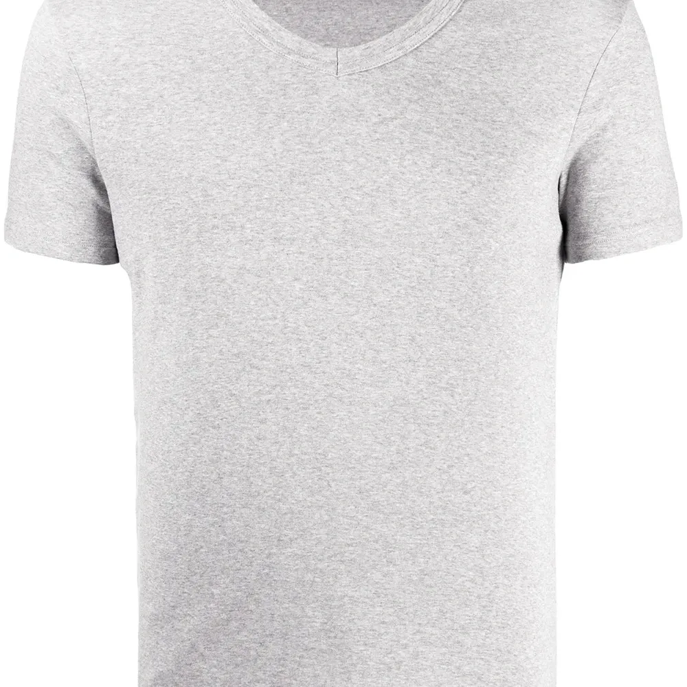 Футболка с V-образным вырезом и нашивкой-логотипом