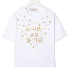 Футболка с надписью и блестками