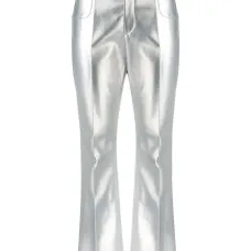 Брюки с эффектом металлик