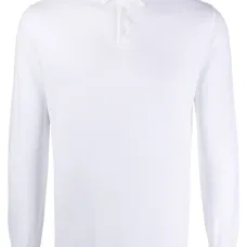 Рубашка поло с длинными рукавами и заостренным воротником