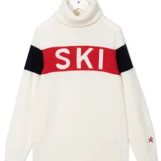 Джемпер с высоким воротником и принтом