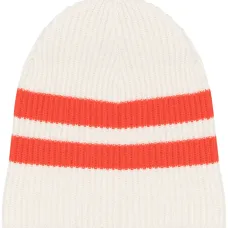 Полосатая шапка бини в рубчик