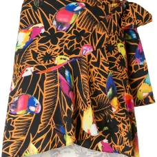 Юбка с запахом и принтом