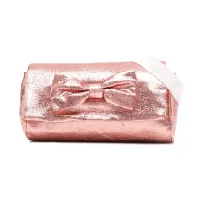 Сумка с эффектом металлик и бантом