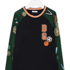 Футболка с длинными рукавами и нашивкой-логотипом