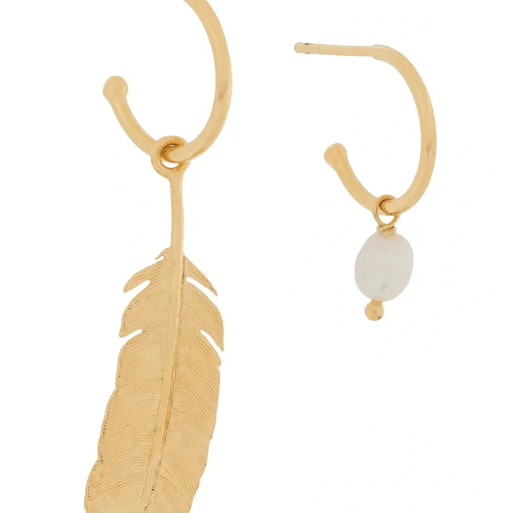 Асимметричные серьги с жемчугом