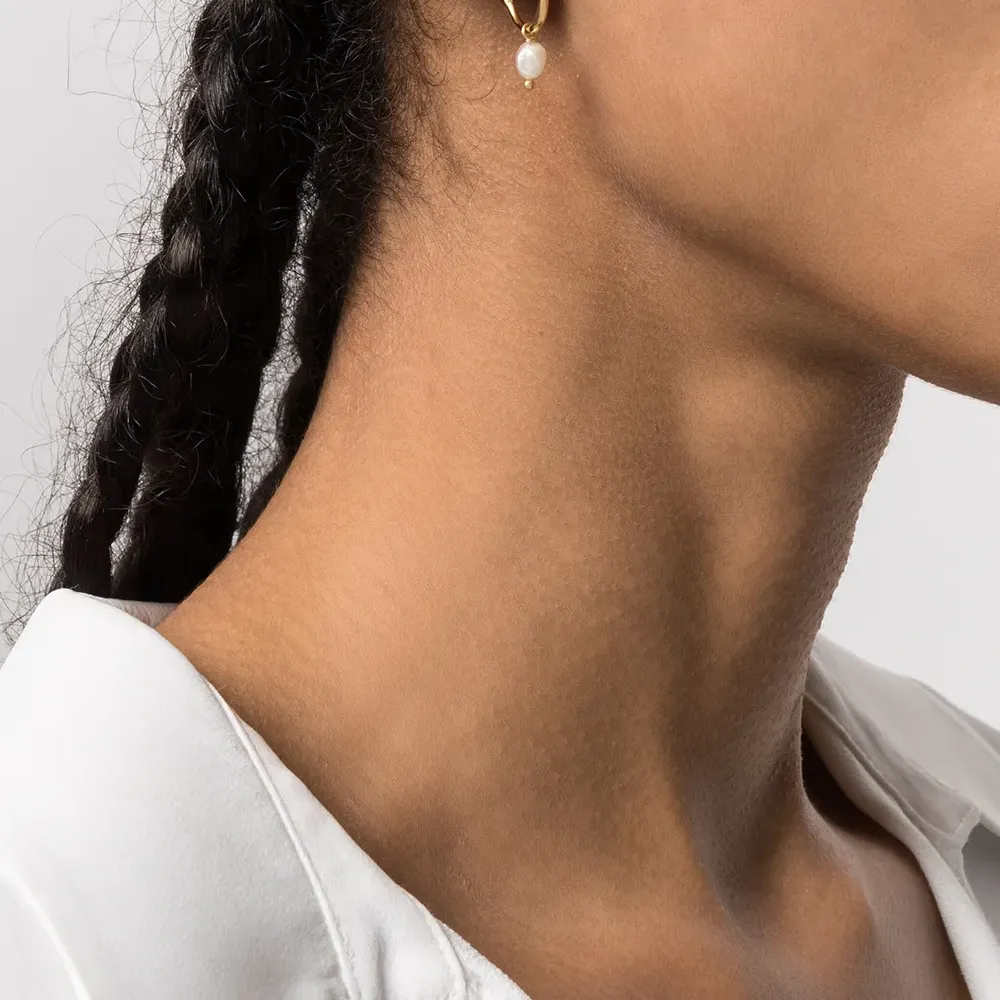 Асимметричные серьги с жемчугом