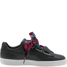 Кожаные кроссовки с атласным бантом