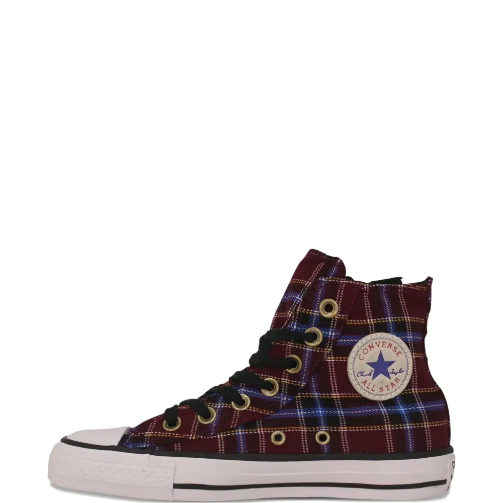 Кеды в клетку с двумя молниями