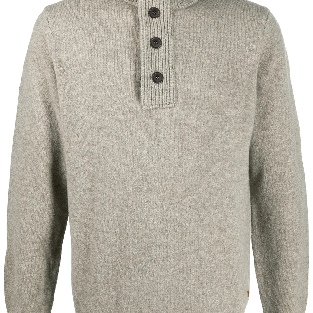 Джемпер с воротником-стойкой на пуговицах