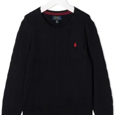 Джемпер с длинными рукавами и вышитым логотипом