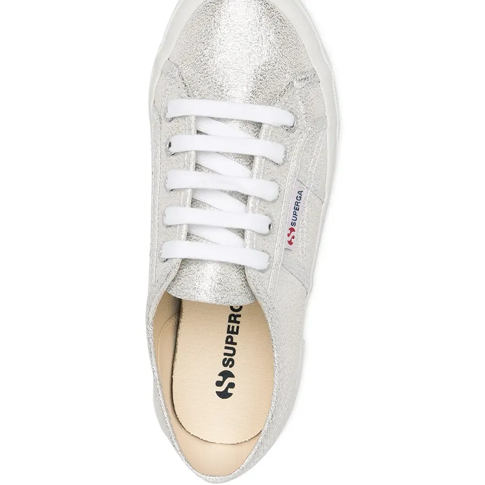 Кеды с эффектом металлик