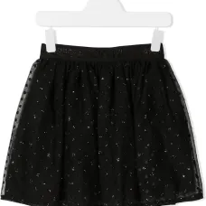 пышная юбка из тюля с блестками и узором в горох