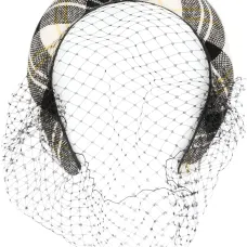 Клетчатый ободок с вуалью Клетчатый ободок с вуалью