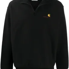 Толстовка с воротником на молнии и логотипом