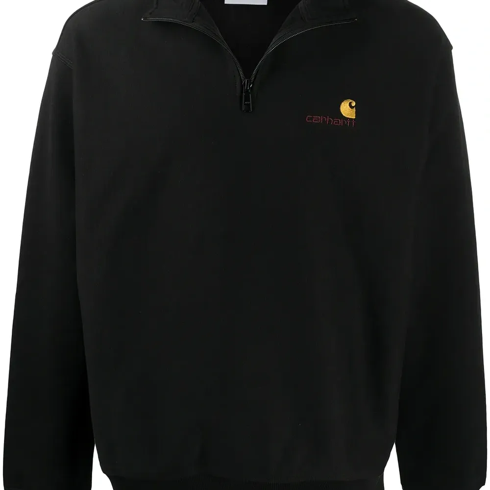 Толстовка с воротником на молнии и логотипом