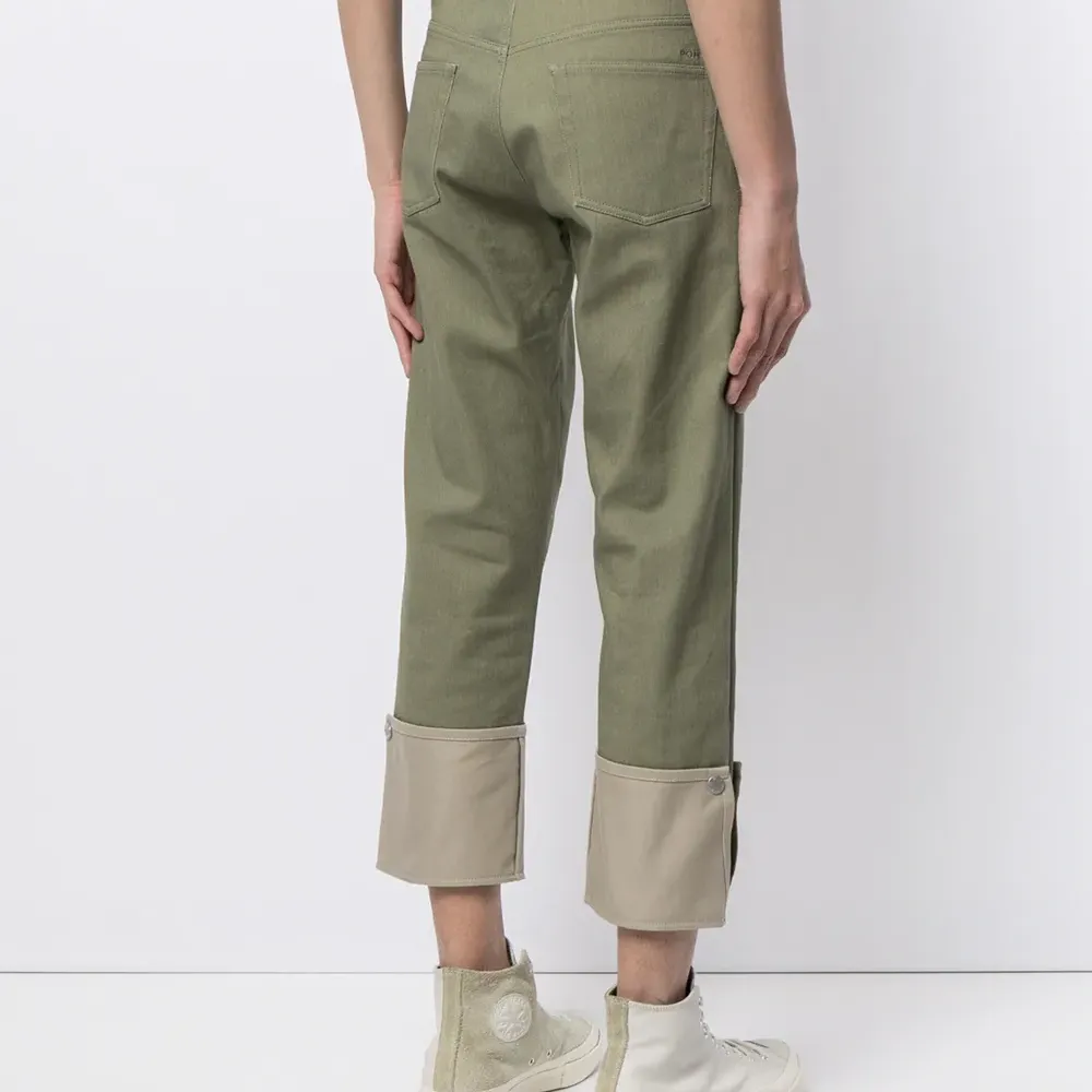 Брюки с контрастными подворотами