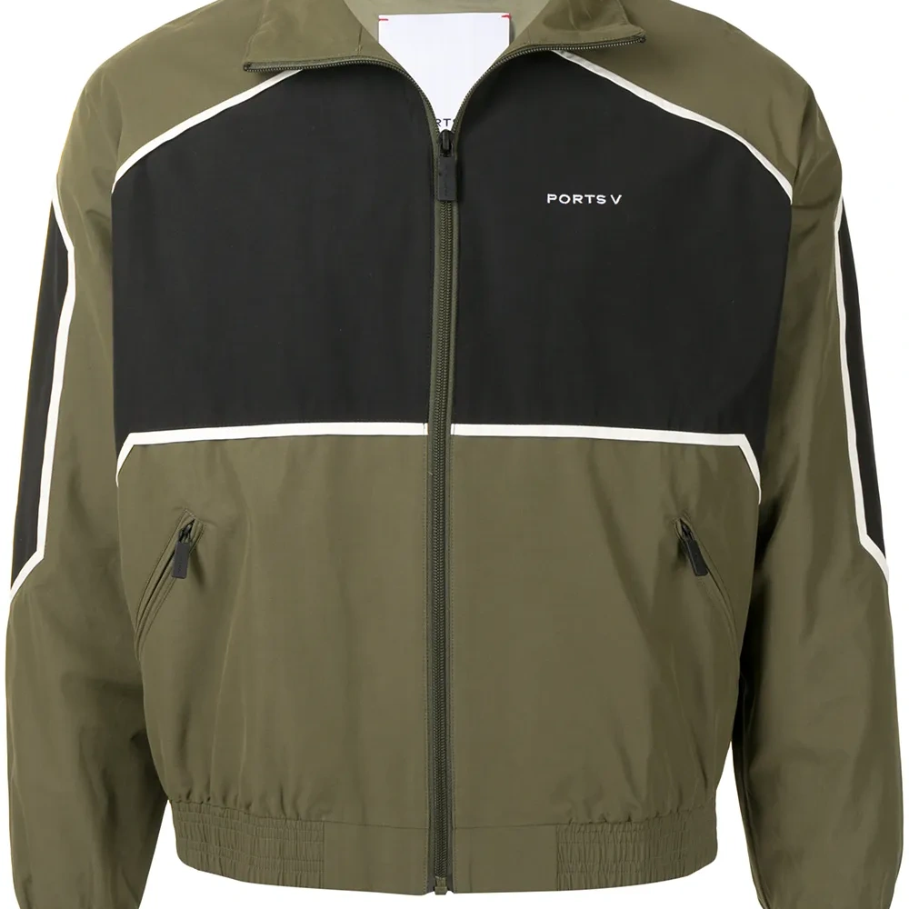 куртка на молнии со вставками и логотипом