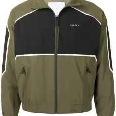 куртка на молнии со вставками и логотипом