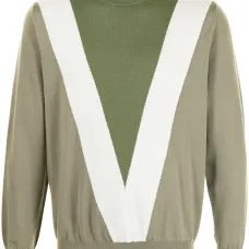 Джемпер вязки интарсия с круглым вырезом