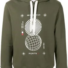 Толстовка с капюшоном и графичным принтом