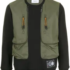 Толстовка с многослойным эффектом и круглым вырезом