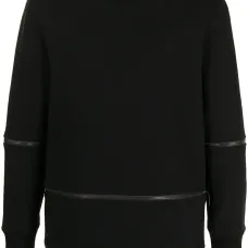 толстовка с круглым вырезом и молниями