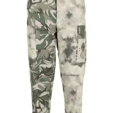 зауженные брюки с камуфляжным принтом