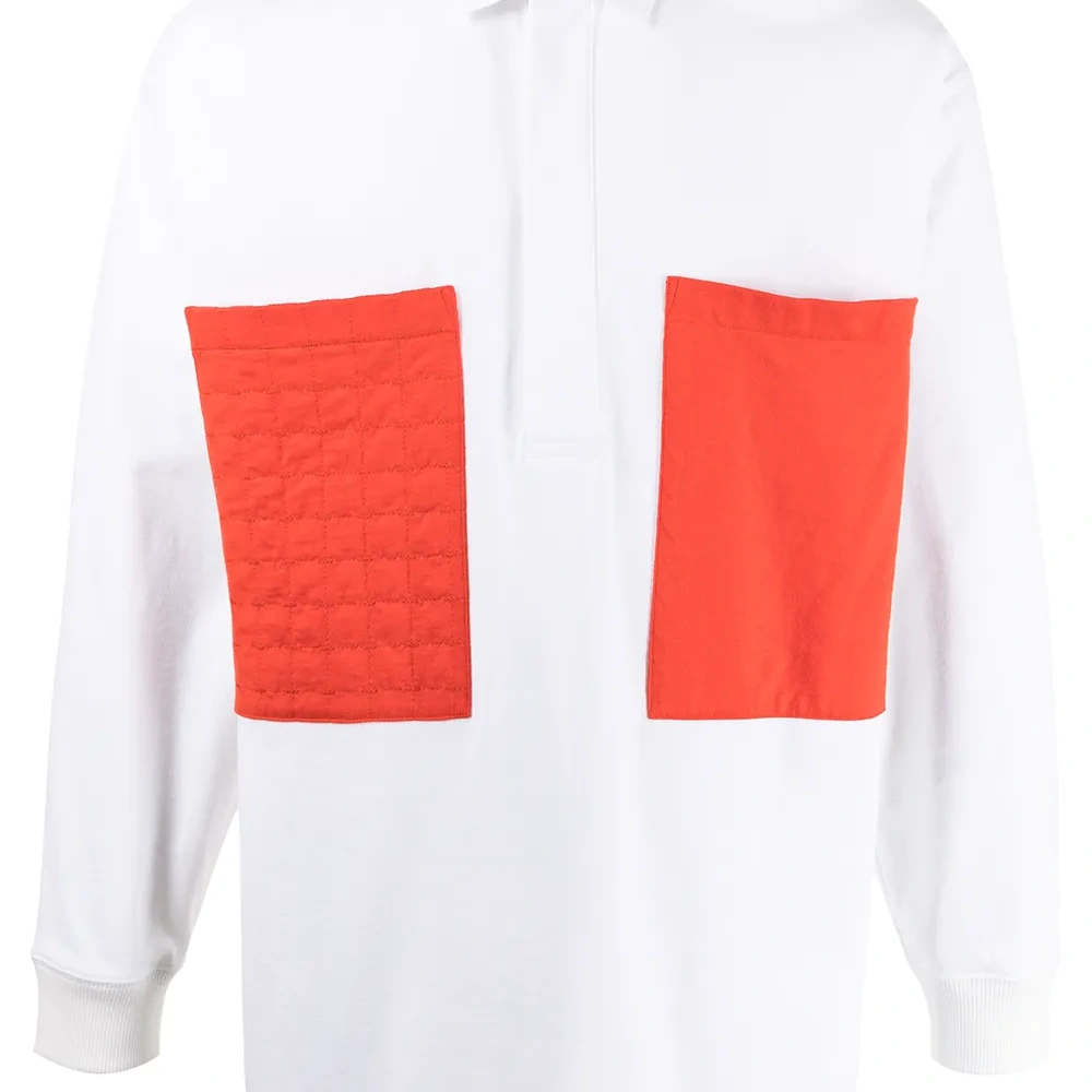 рубашка поло с контрастным карманом