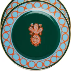 Набор из двух десертных тарелок с принтом