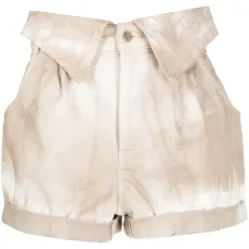 Джинсовые шорты с принтом тай-дай Джинсовые шорты с принтом тай-дай