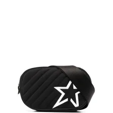 Стеганая поясная сумка с вышивкой