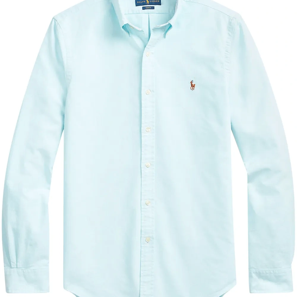 Рубашка оксфорд с вышитым логотипом