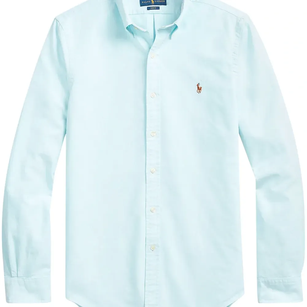 Рубашка оксфорд с вышитым логотипом