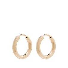 Серьги-кольца из 14-каратного желтого золота