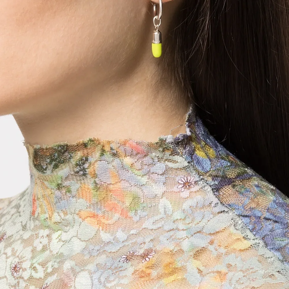 Серьга-кольцо с подвеской