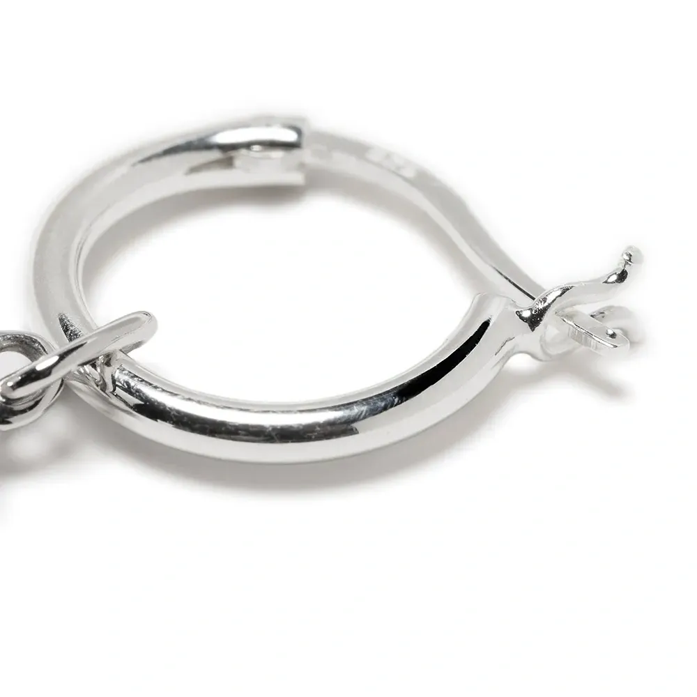 Серебряная серьга-кольцо