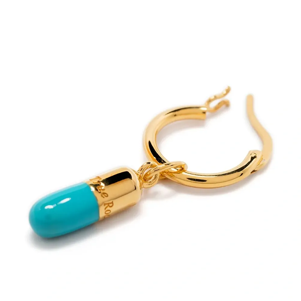 Серьга-кольцо с подвеской