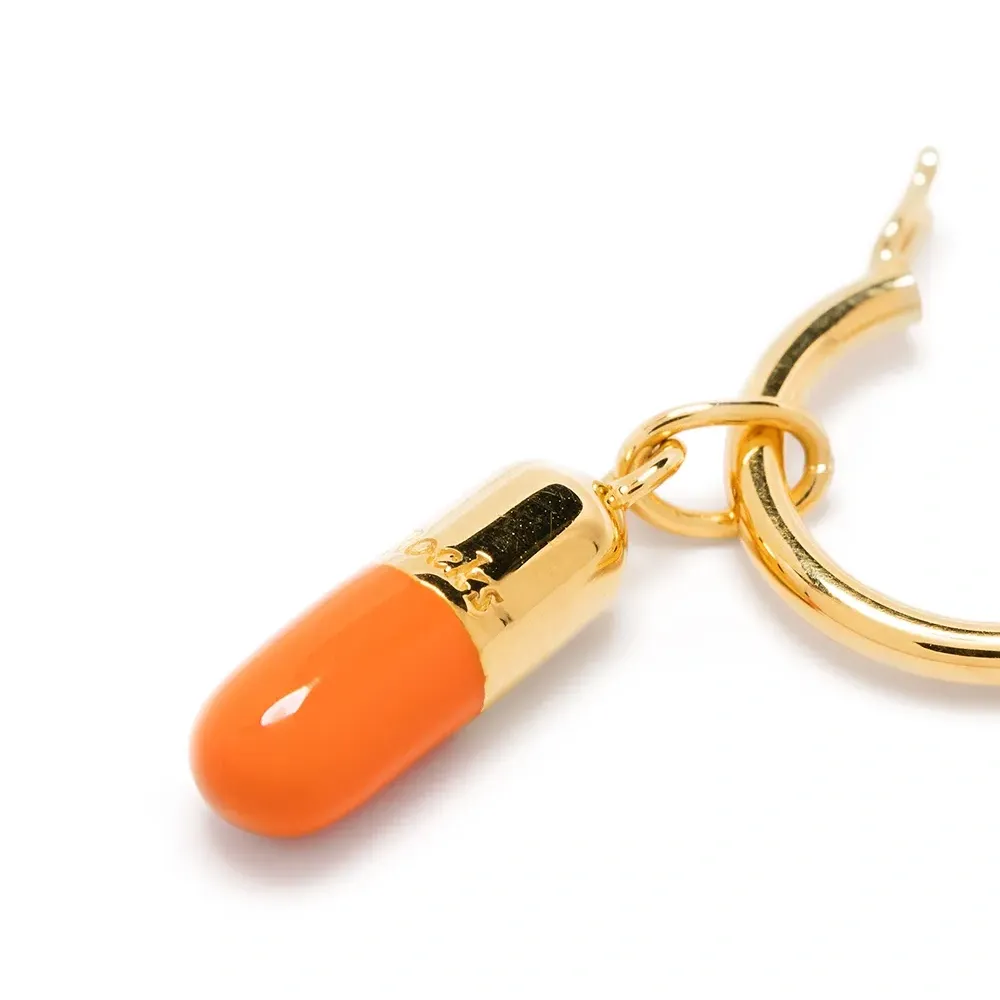 Серьга-кольцо с подвеской