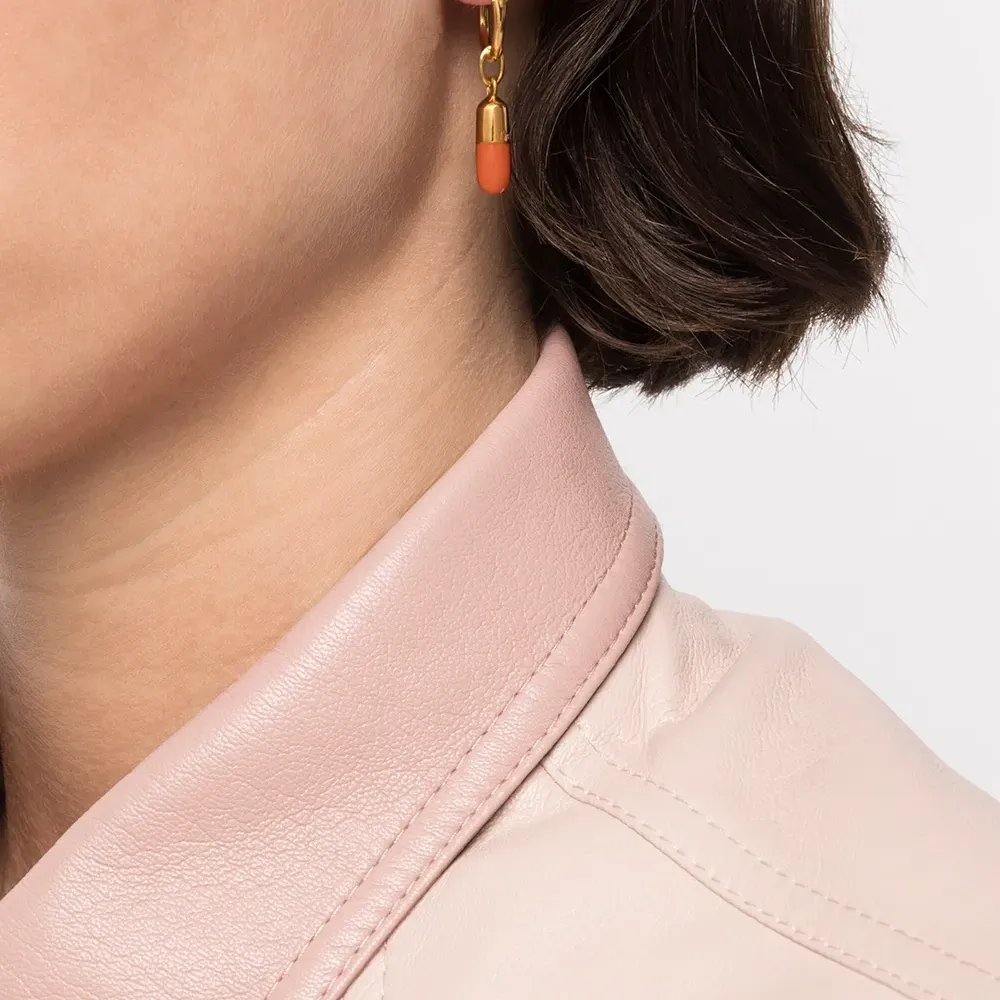 Серьга-кольцо с подвеской