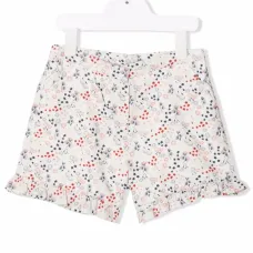 шорты с оборками и цветочным принтом