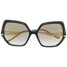 Солнцезащитные очки в массивной оправе