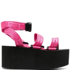 Сандалии на платформе с логотипом Сандалии на платформе с логотипом